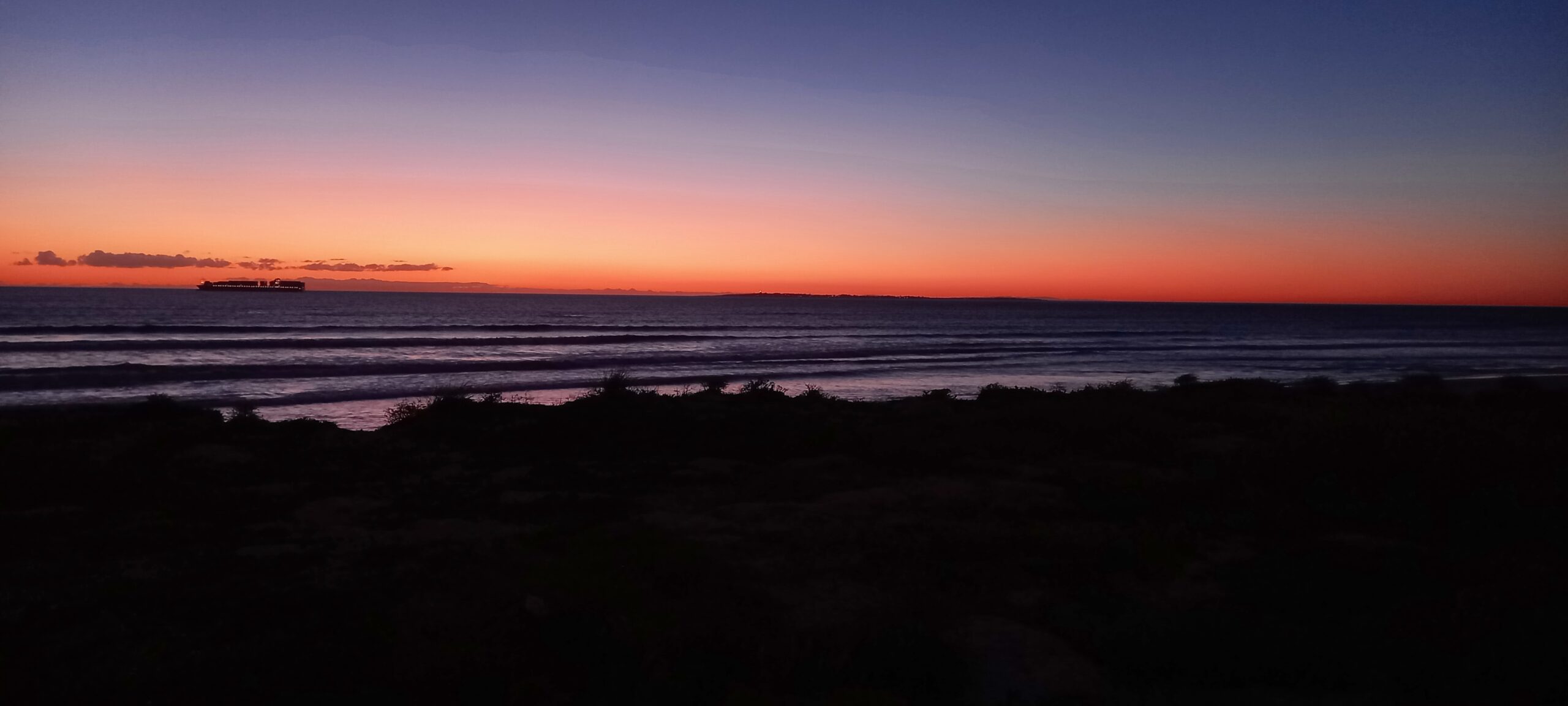 The calmness of the sea